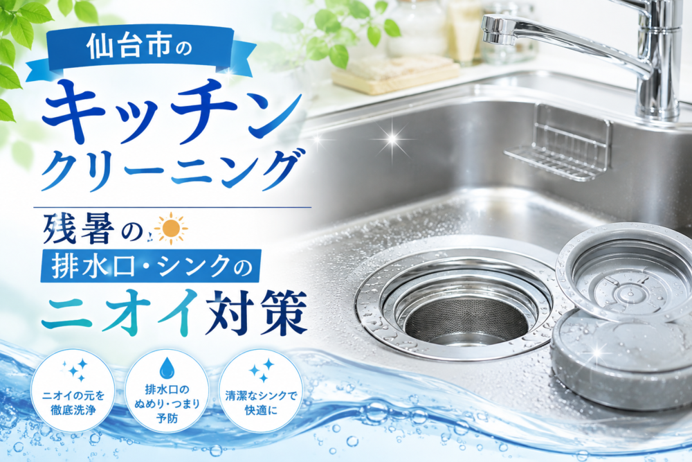 仙台市のキッチンクリーニング｜残暑の排水口・シンクのニオイ対策
