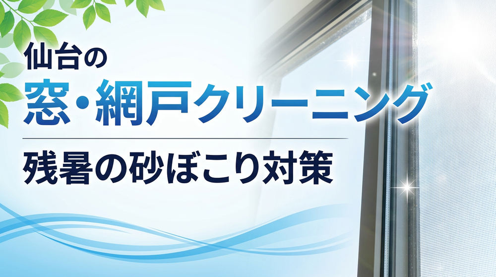 仙台の窓・網戸クリーニング|残暑の砂ぼこり対策