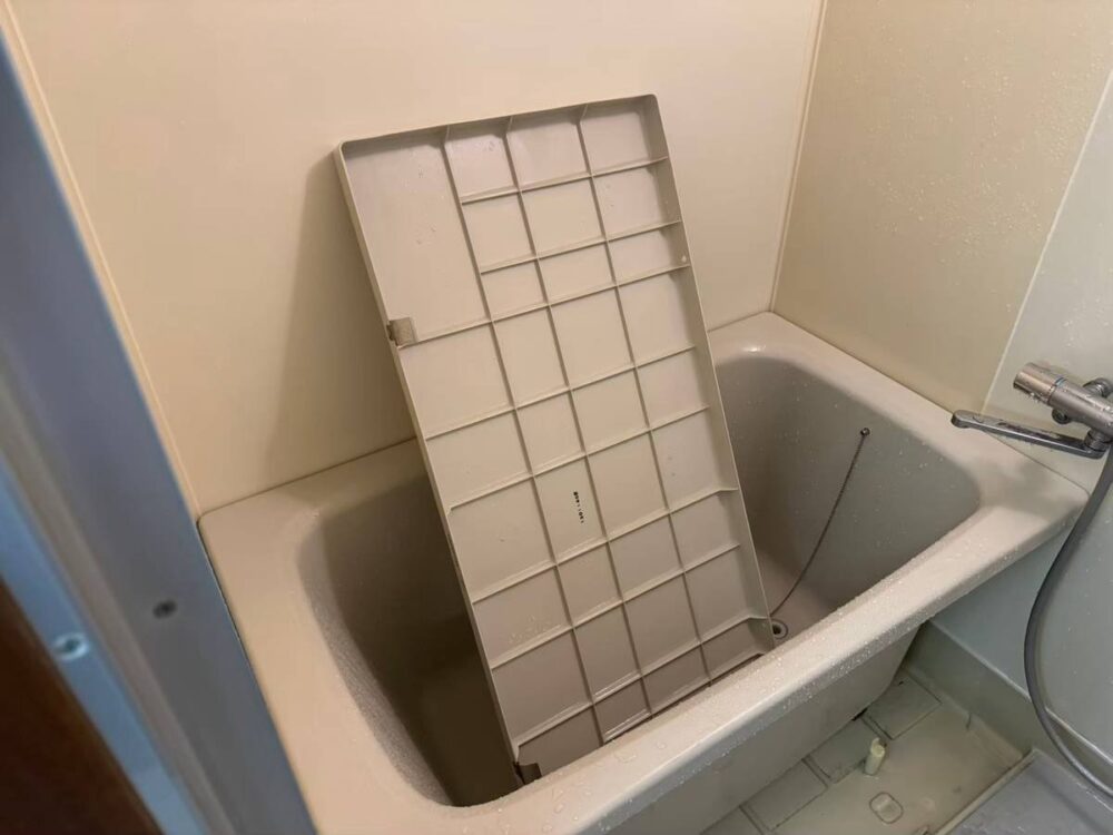 エプロン(浴槽カバー)を外した浴槽の内部
