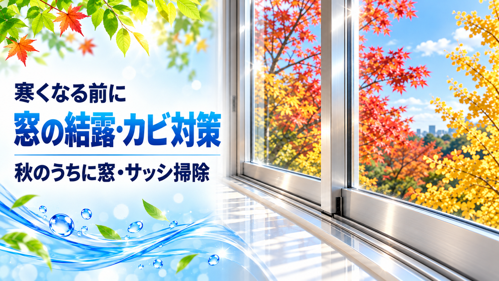 窓の結露とカビは秋のうちに対策｜寒くなる前の窓・サッシ掃除