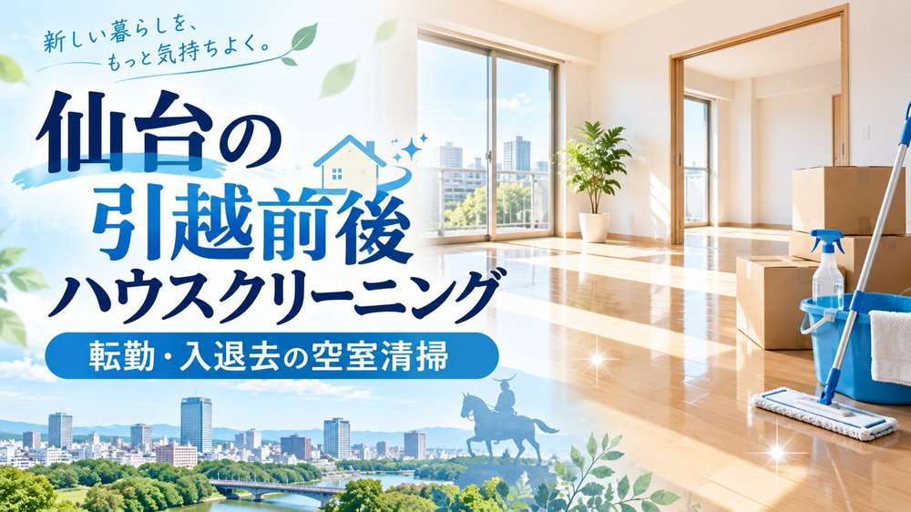 仙台の引越前後ハウスクリーニング|転勤・入退去の空室清掃