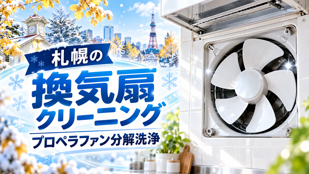 札幌の換気扇クリーニング|プロペラファン分解洗浄