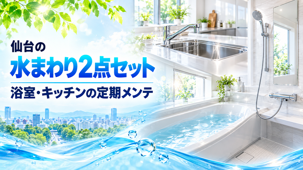 仙台市の水まわり2点セットクリーニングで定期メンテを